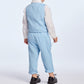 Détail du tissu en coton stretch du costume pour enfant
