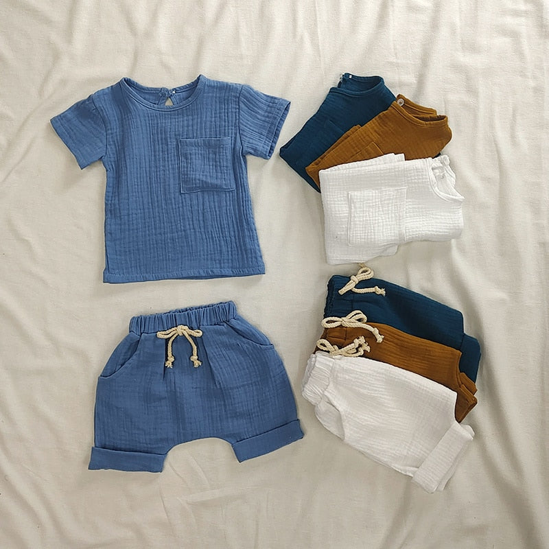 Ensemble garçon, idéal pour temps chaud, vue complète