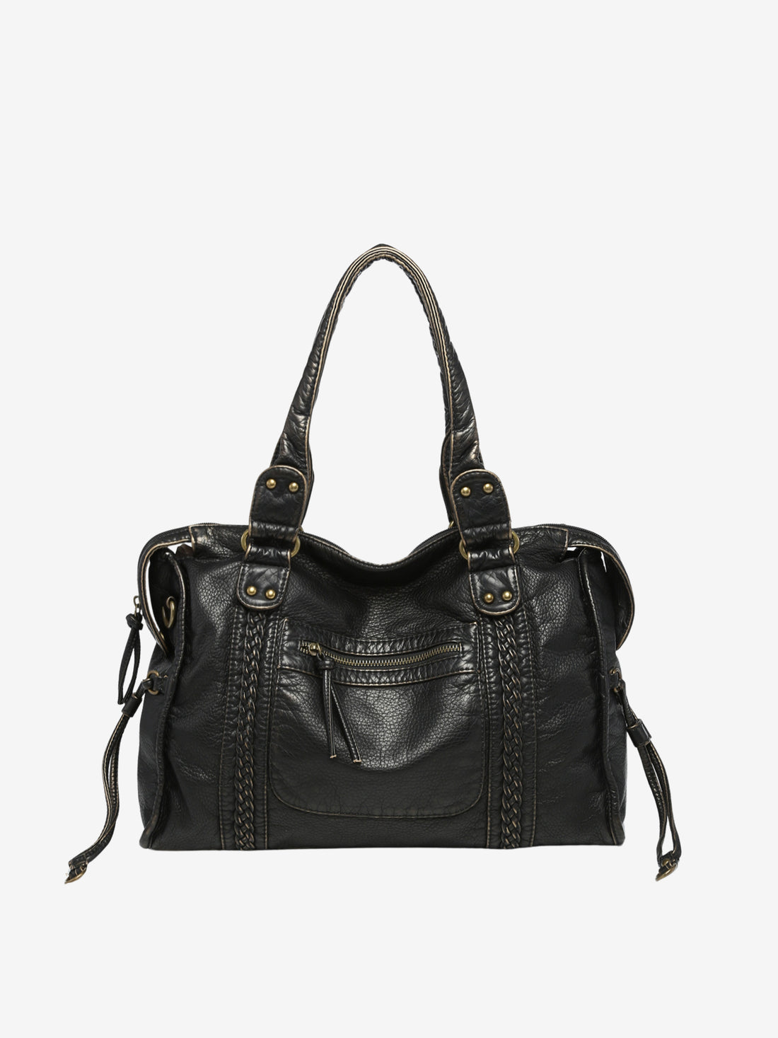 Sac noir sur fond neutre, design intemporel