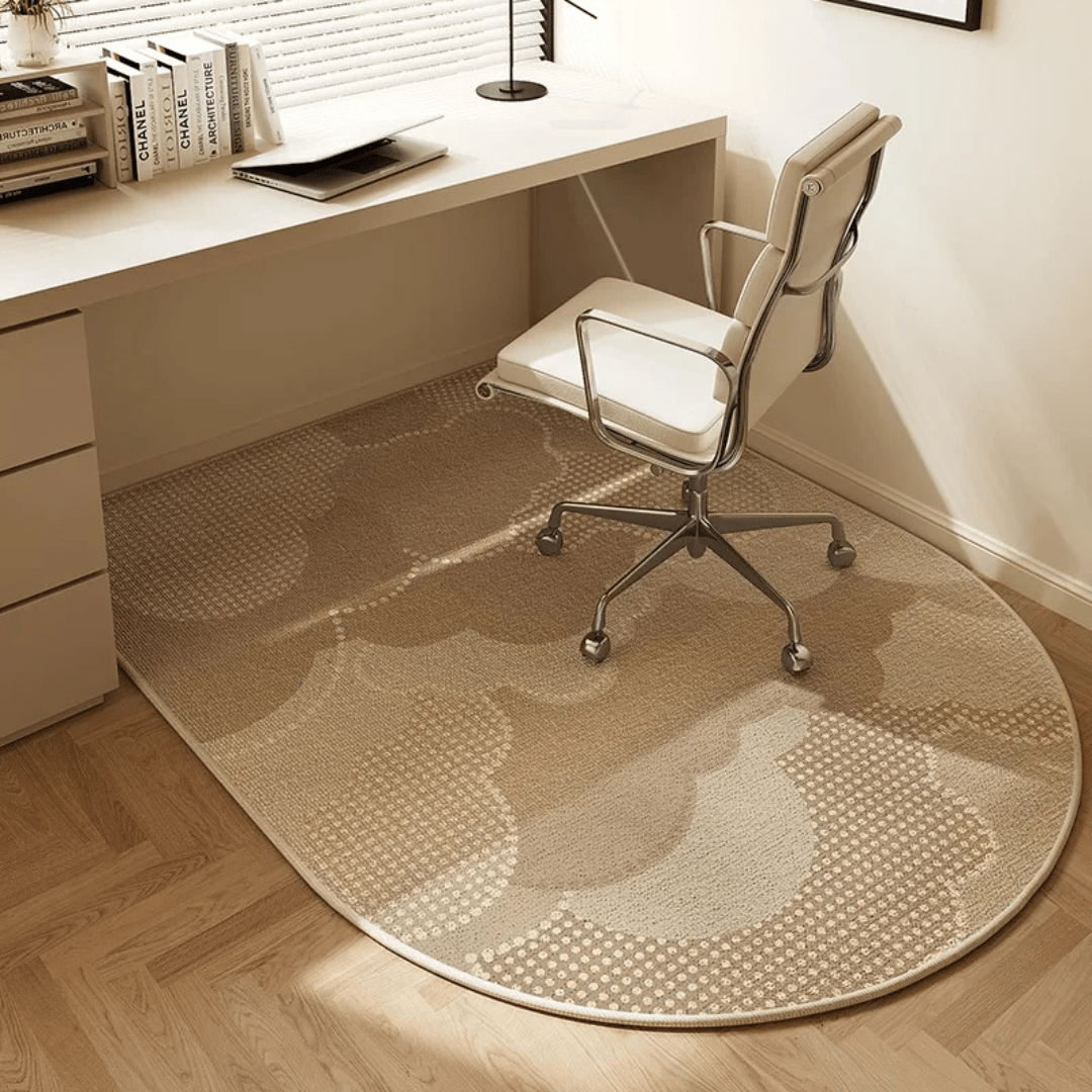 Détail du bord du tapis de chaise en velours