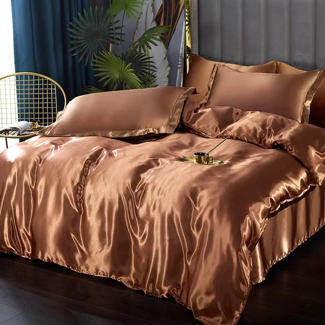 Vue rapprochée de la texture douce et lisse du satin