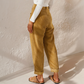 Pantalon en velours côtelé taille haute, vue de face
