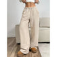 Pantalon en velours côtelé taille haute, vue de face