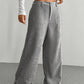 Pantalon en velours côtelé, style minimaliste, jambes larges