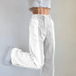 Pantalon large en velours côtelé, taille haute, vue de face