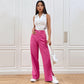 Pantalon élégant en velours côtelé pour femmes