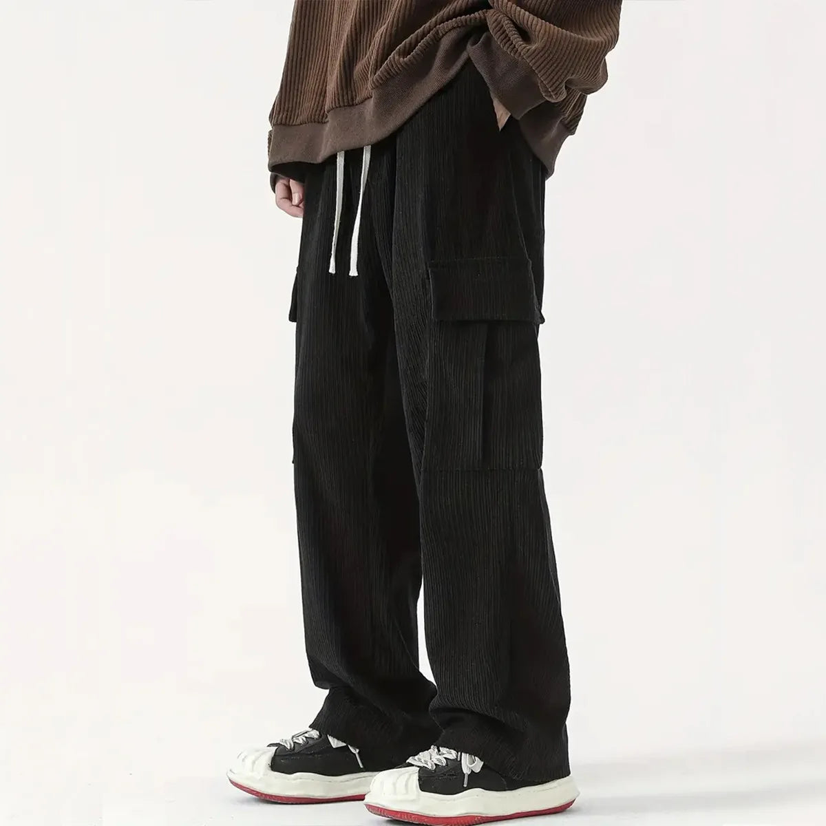 Pantalon ample en velours côtelé, parfait pour un style urbain