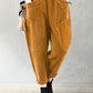 Détail des poches avant sur pantalon en velours