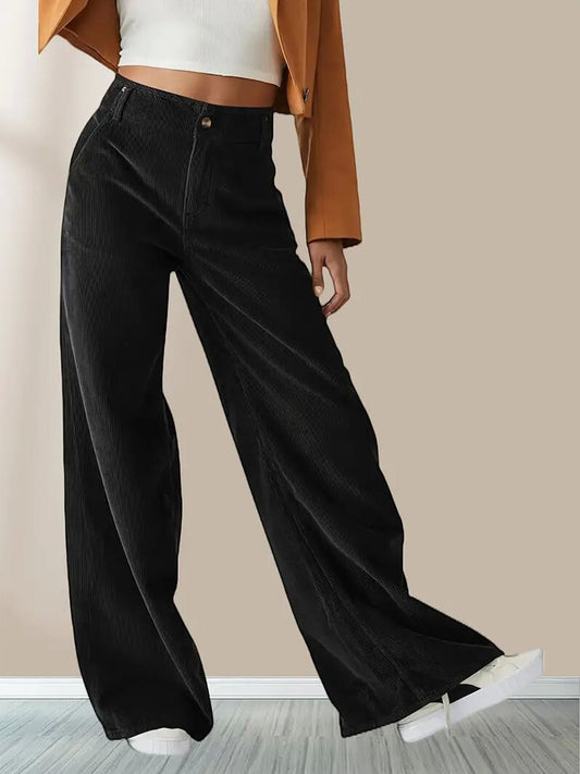 Pantalon large en velours, parfait pour un style quotidien