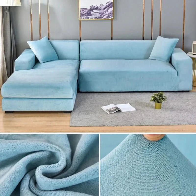Détail du tissu extensible et antidérapant sur un canapé