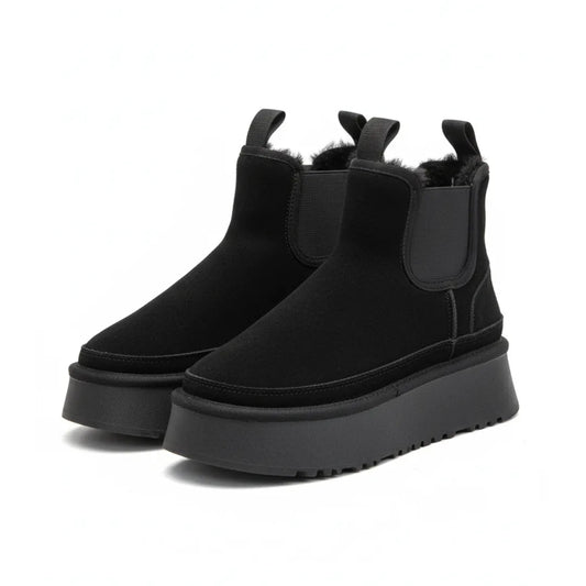 Bottines noires élégantes avec lignes modernes