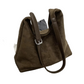 Sac à main en daim avec bandoulière ajustable, vue de face