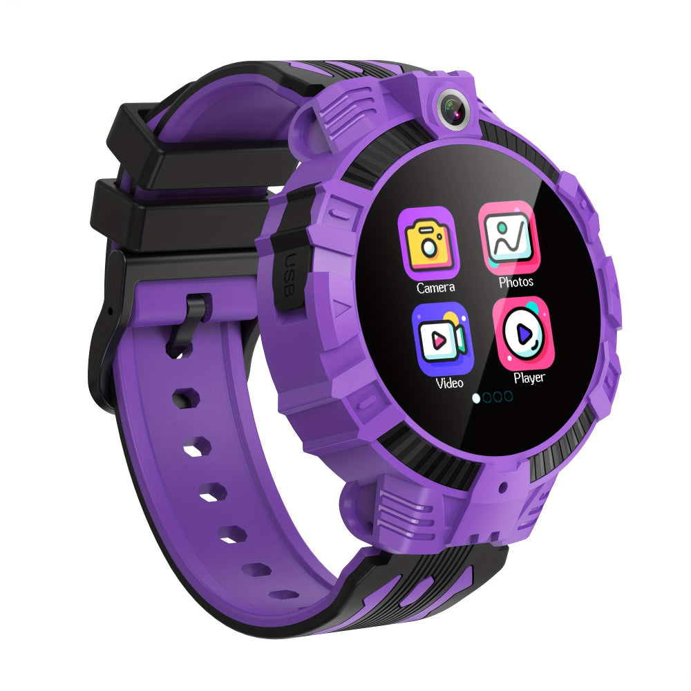 Montre enfant avec écran tactile et bracelet violet en silicone