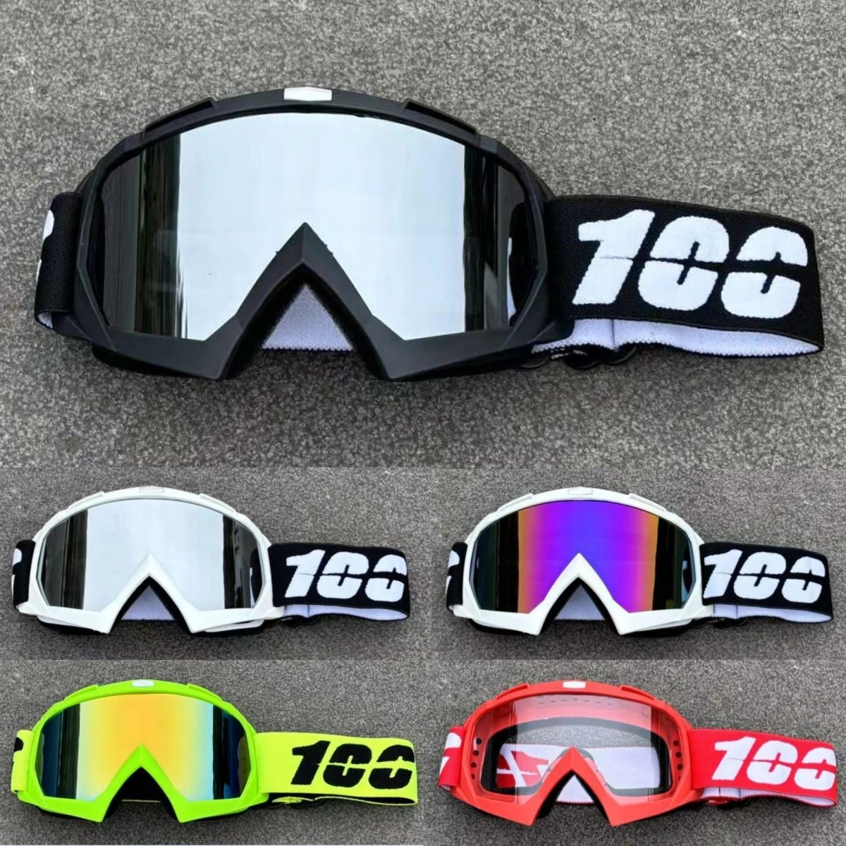 Lunettes de motocross avec verres résistants aux chocs