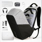 Vue de face du sac à dos anti-vol avec compartiment principal