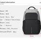 Vue arrière du sac à dos avec design anti-vol sécurisé