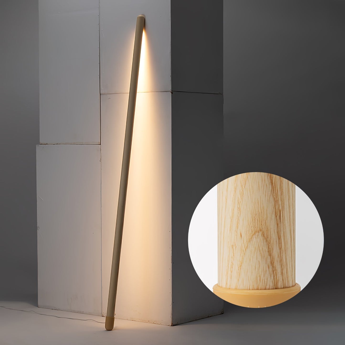 Lampe debout avec éclairage LED dans un intérieur moderne