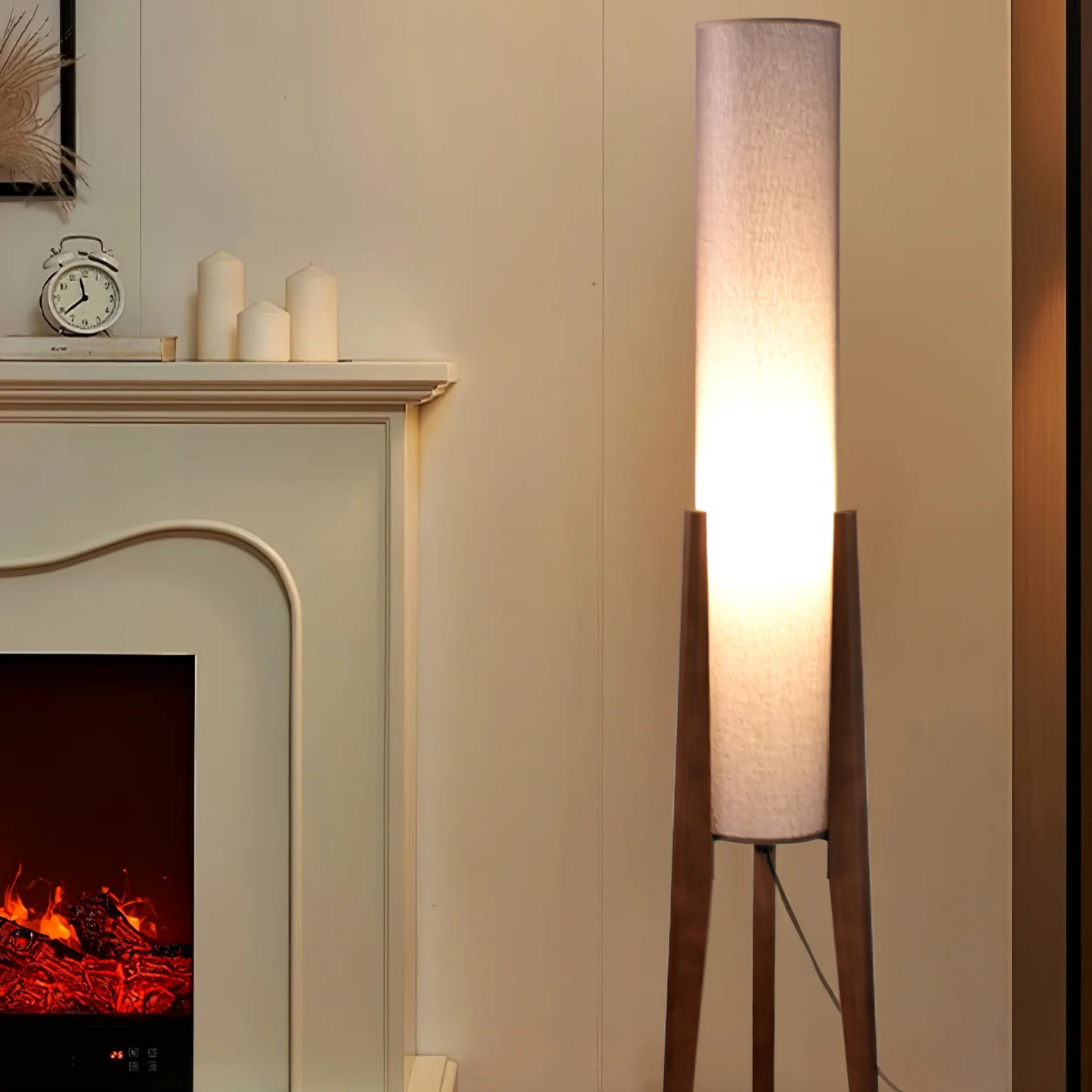 Vue latérale de la lampe montrant sa hauteur