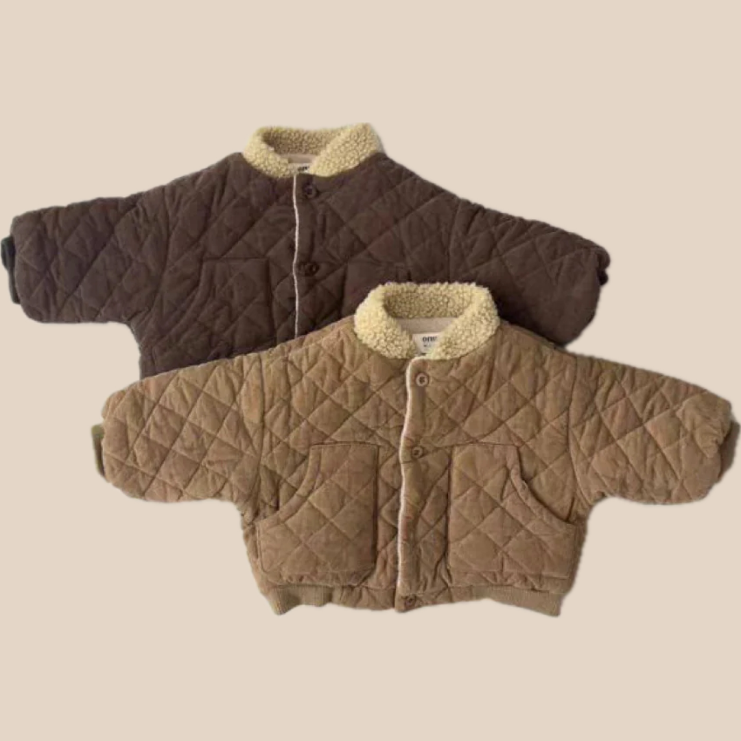Veste à carreaux pour enfant avec doublure en polaire