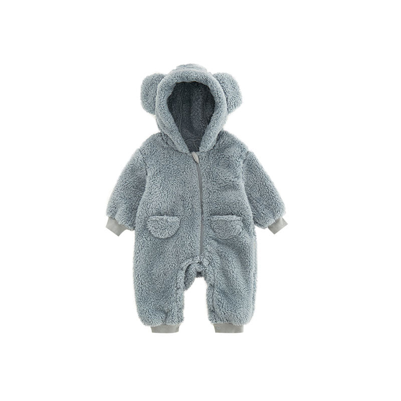 Combinaison polaire bébé avec imprimé animal coloré