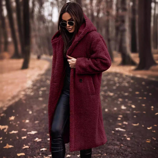 Gros plan sur la texture en laine du manteau
