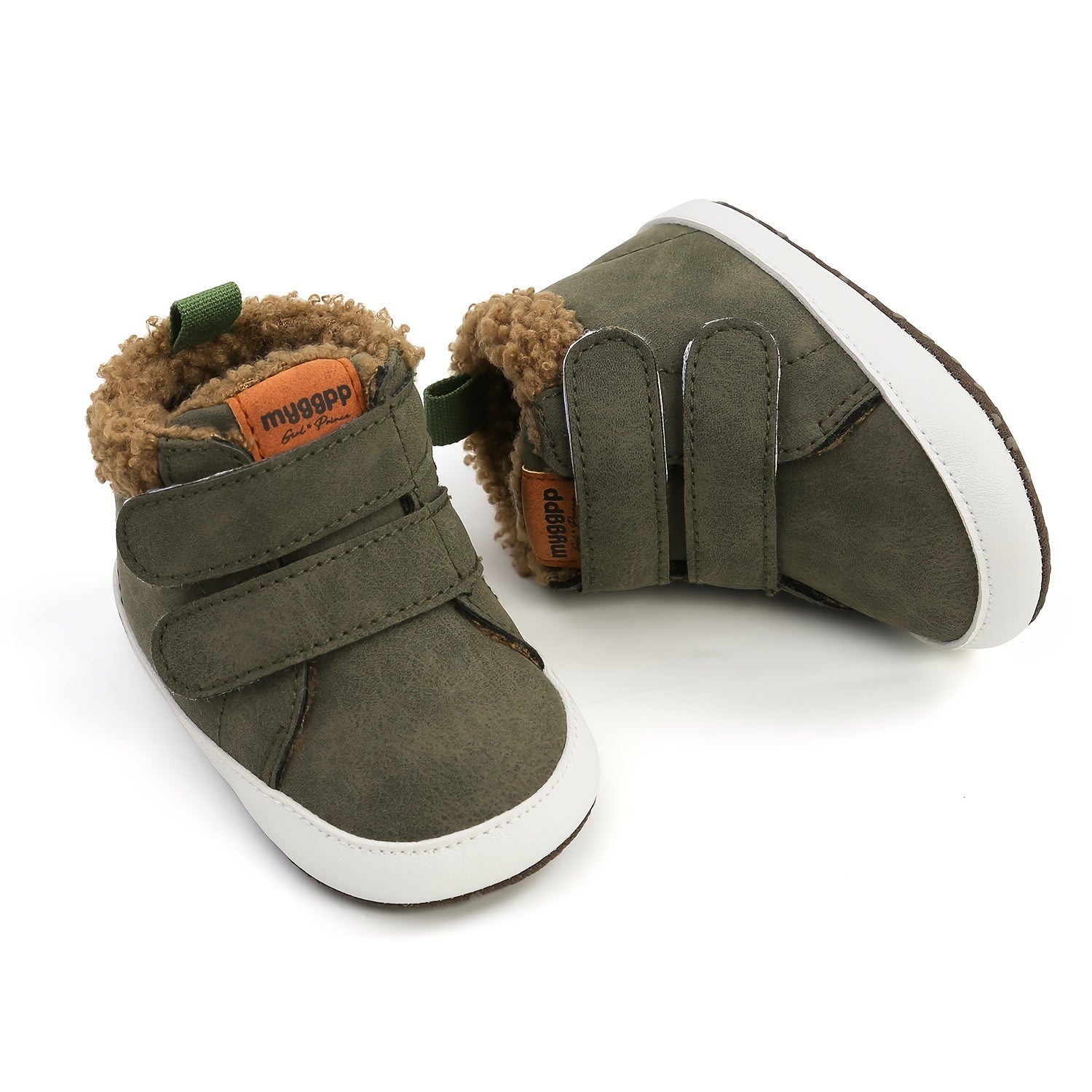 Bottes bébé avec fermeture Velcro et doublure polaire