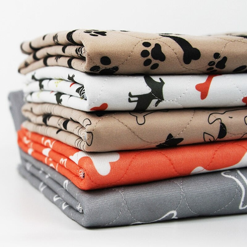 Tapis absorbant gris pour chiens, texture douce, lavable en machine