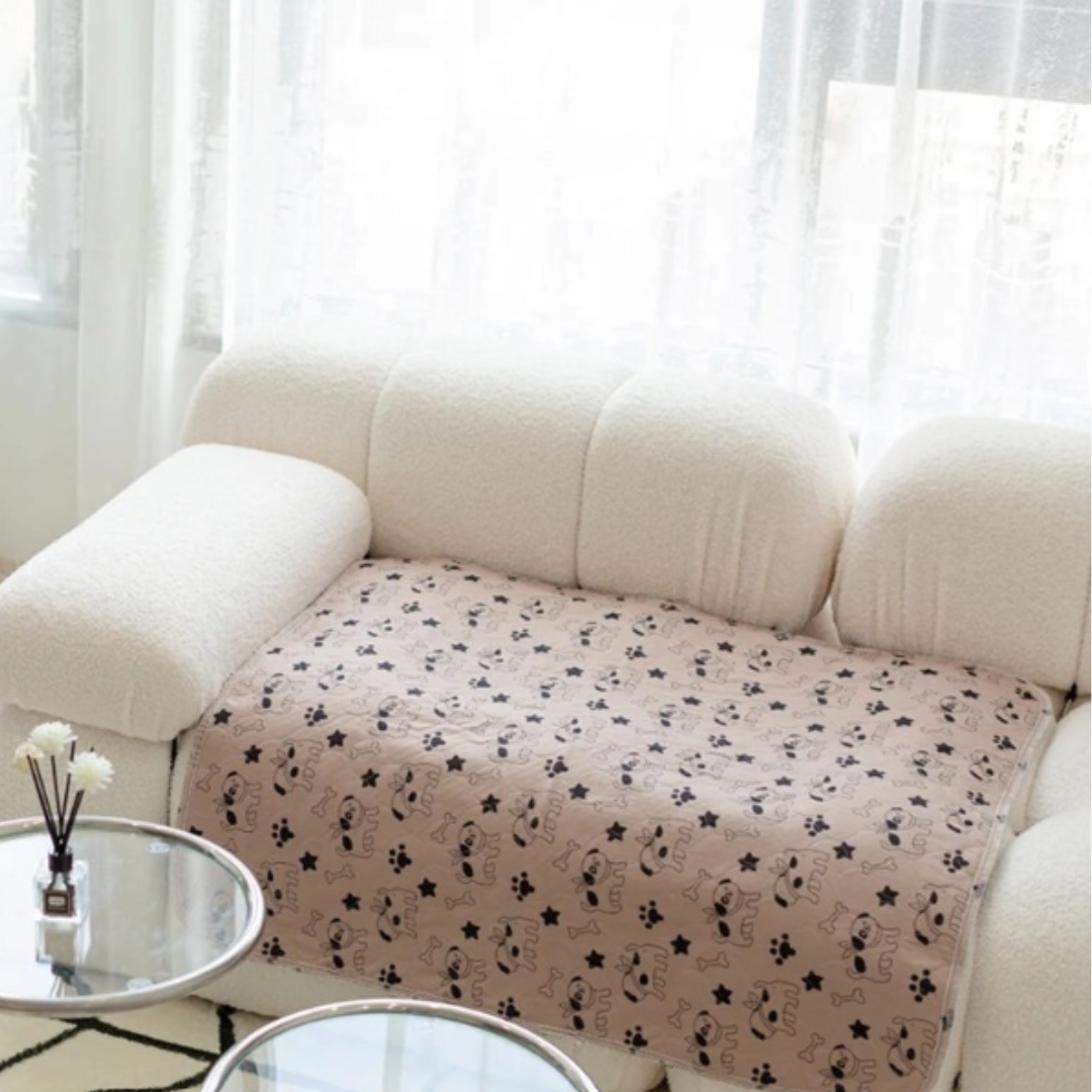 Gros plan sur la texture douce du tapis réutilisable pour animaux