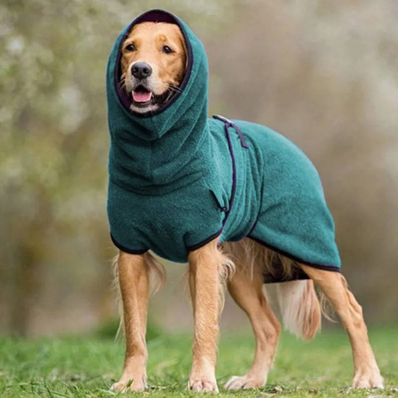 Manteau pour chien avec fermeture ajustable et protection contre le vent