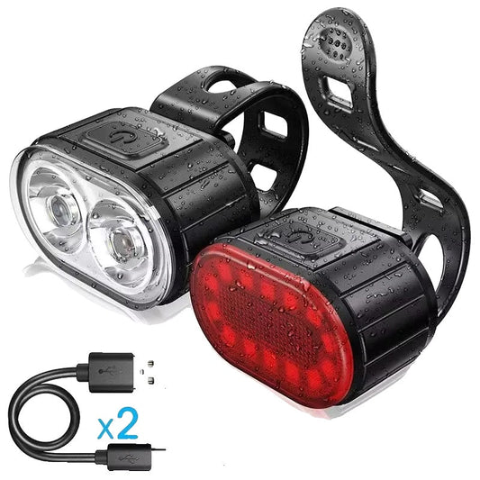 Ensemble de lumières de vélo avec accessoires inclus