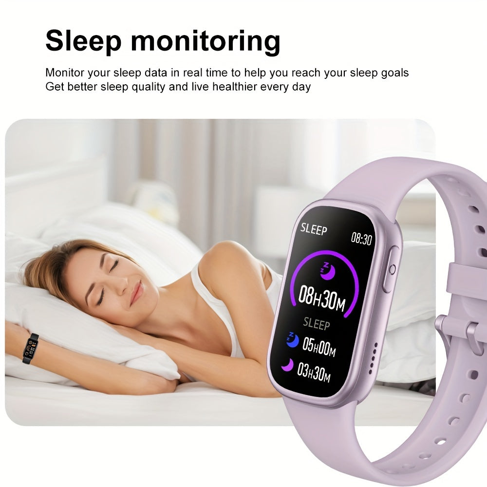 Montre connectée étanche avec écran LCD et bracelet en silicone