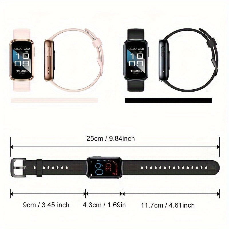 Vue de profil d'une montre intelligente, idéale pour la natation