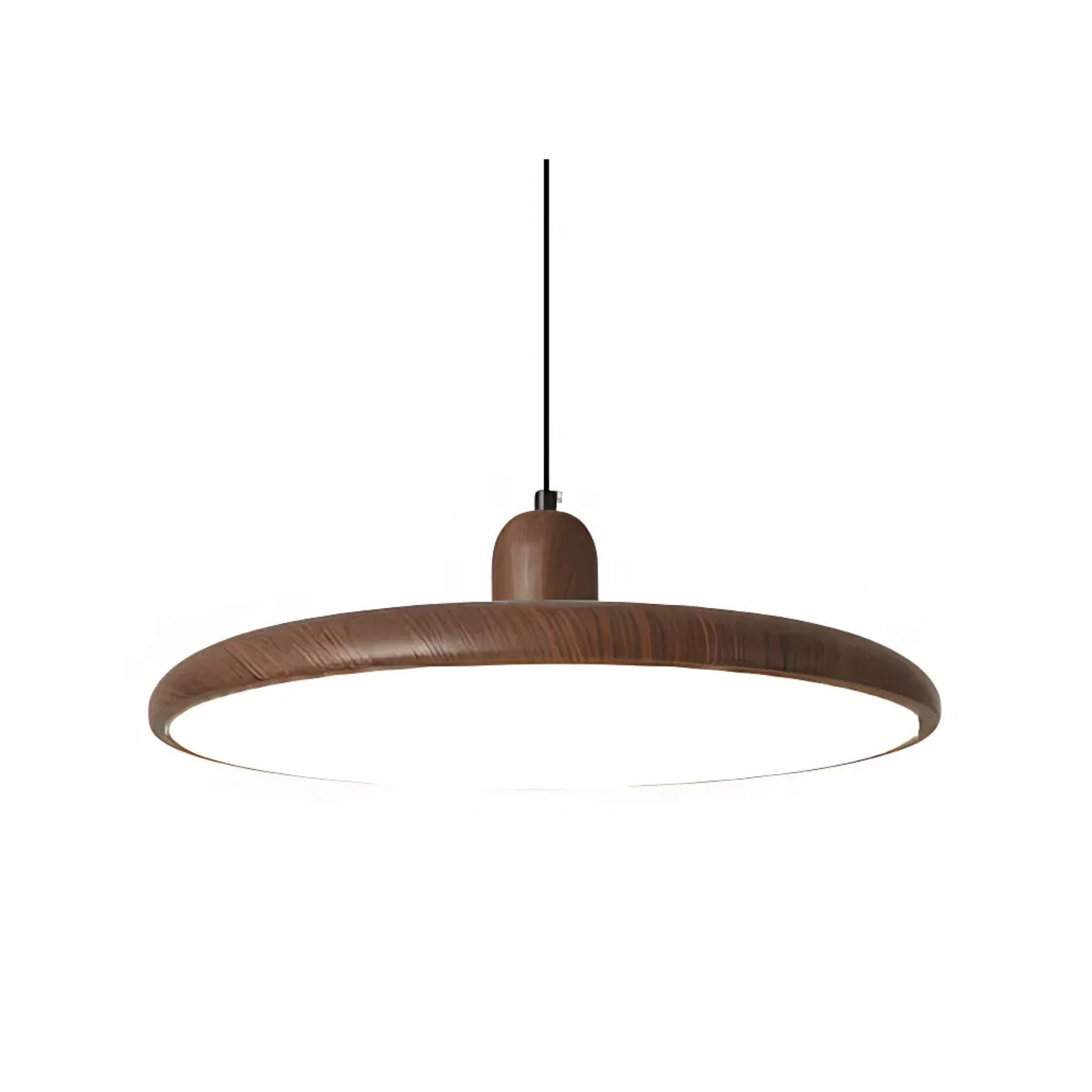 Lampe suspendue en métal noyer avec cordon ajustable
