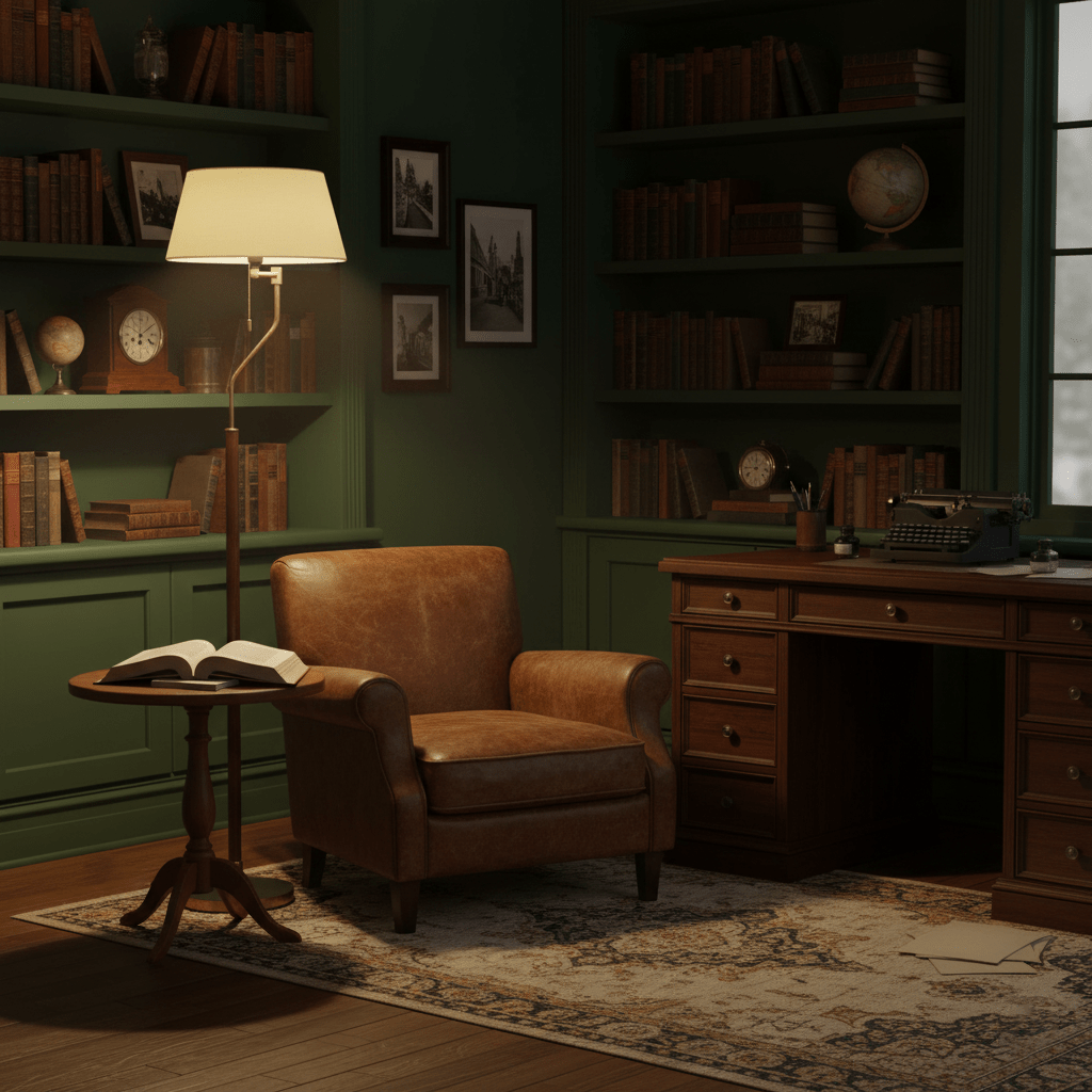 Lampe allumée diffusant une lumière douce