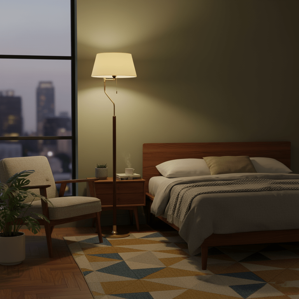 Détail de la texture du tissu blanc de l'abat-jour