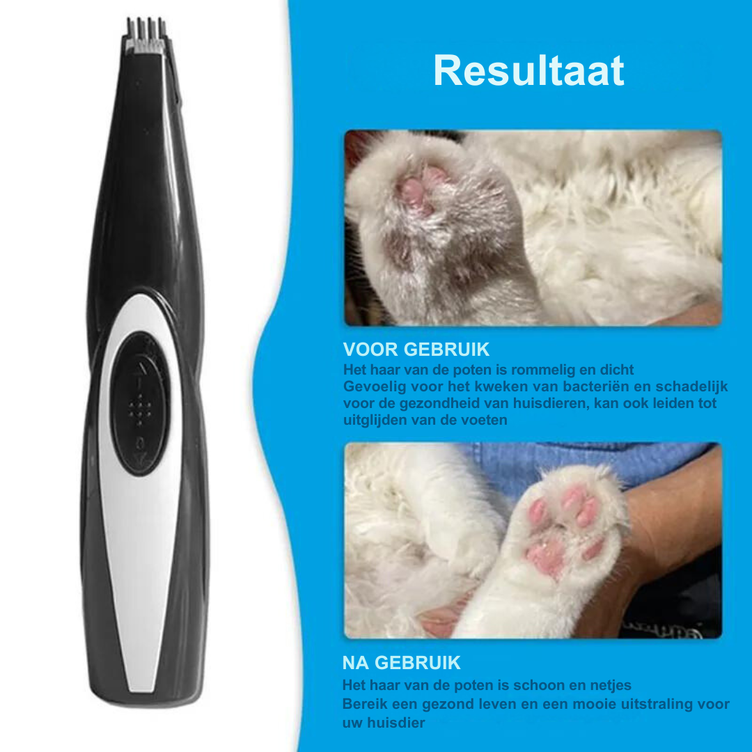 Vue de côté de la tondeuse pour animaux, design compact et silencieux