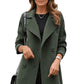Manteau trench femme double boutonné, col à revers