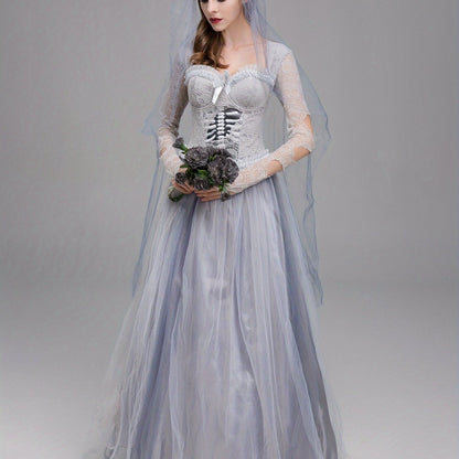 Ensemble complet robe gothique avec voile assorti