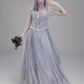 Robe gothique longue avec jupe en tulle fluide