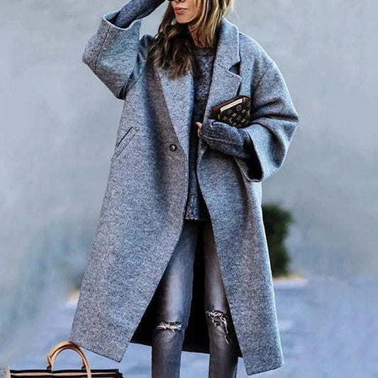 Manteau long pour femme, style moderne et élégant