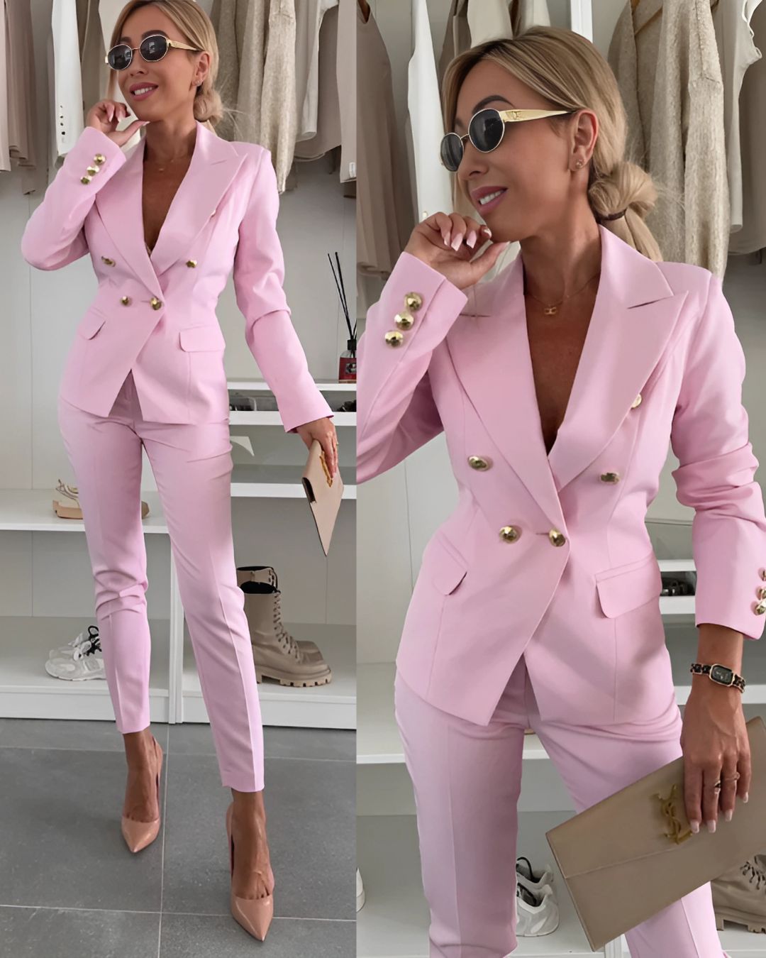 Veste de costume femme, coupe ajustée, vue arrière