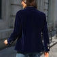 Vue arrière d'une veste en velours avec finitions soignées