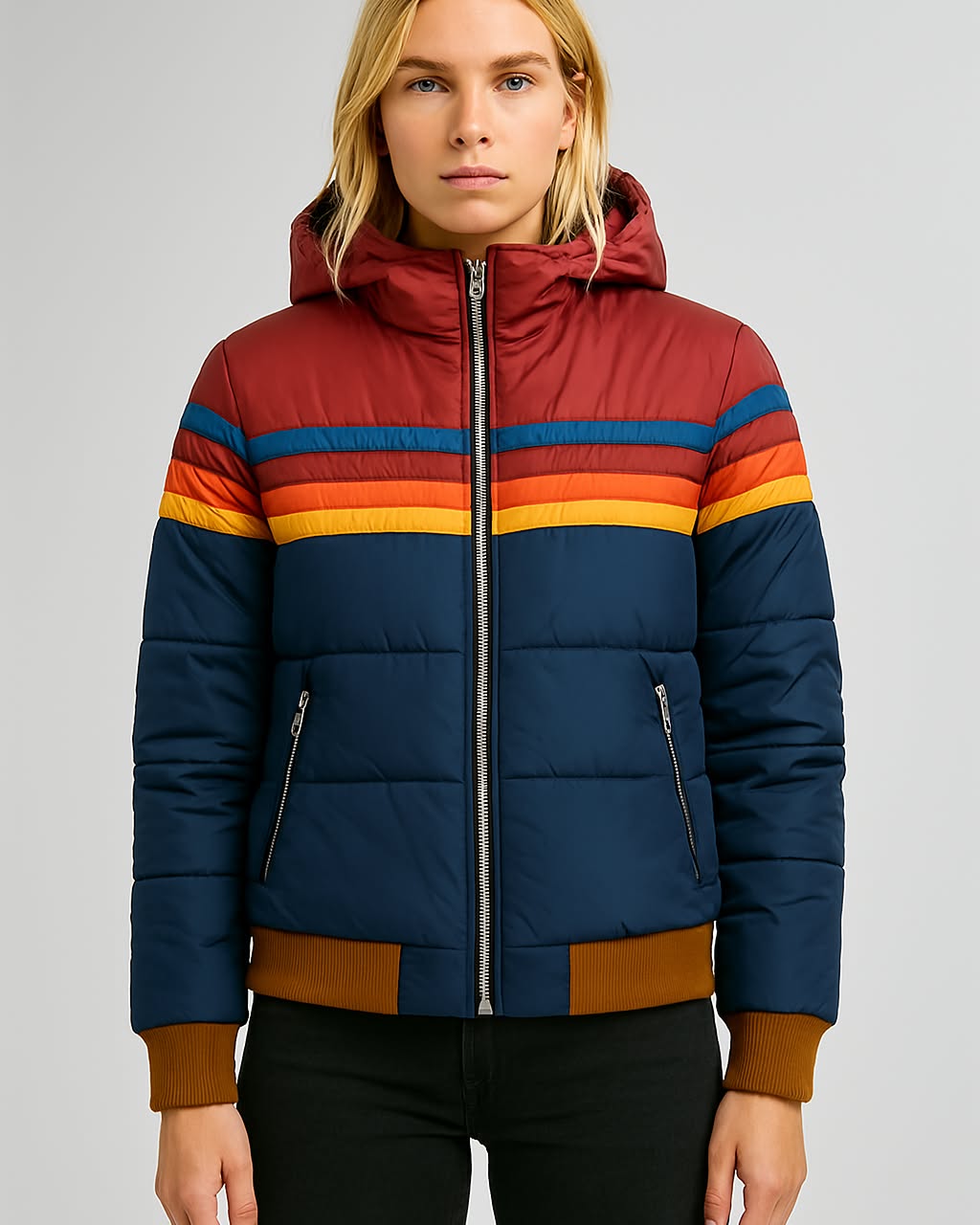 Veste imperméable avec capuche, vue en extérieur