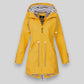 Veste imperméable femme avec capuche doublée et taille ajustable