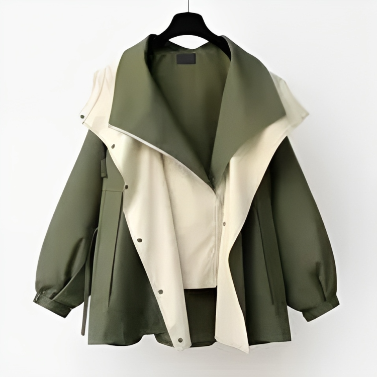 Veste coupe-vent femme, capuche et fermeture éclair visibles