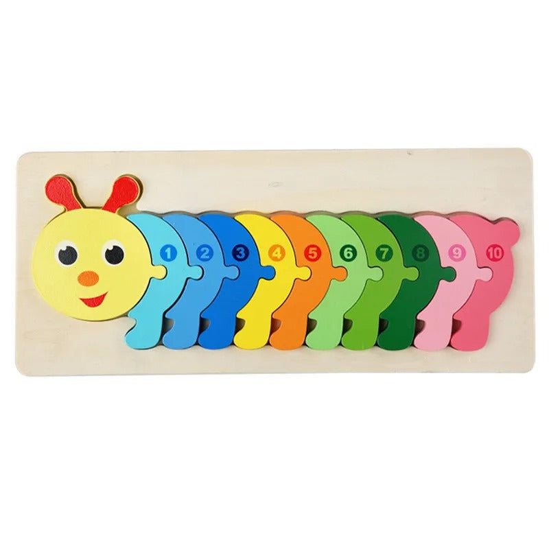 Disposition complète du puzzle avec formes et chiffres