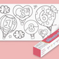 Enfant appliquant des couleurs sur une page autocollante