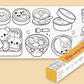 Papier épais avec motifs à colorier pour enfants