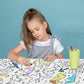 Vue rapprochée de motifs à colorier sur papier autocollant