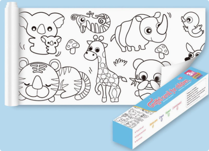 Motifs détaillés sur une grande feuille à colorier